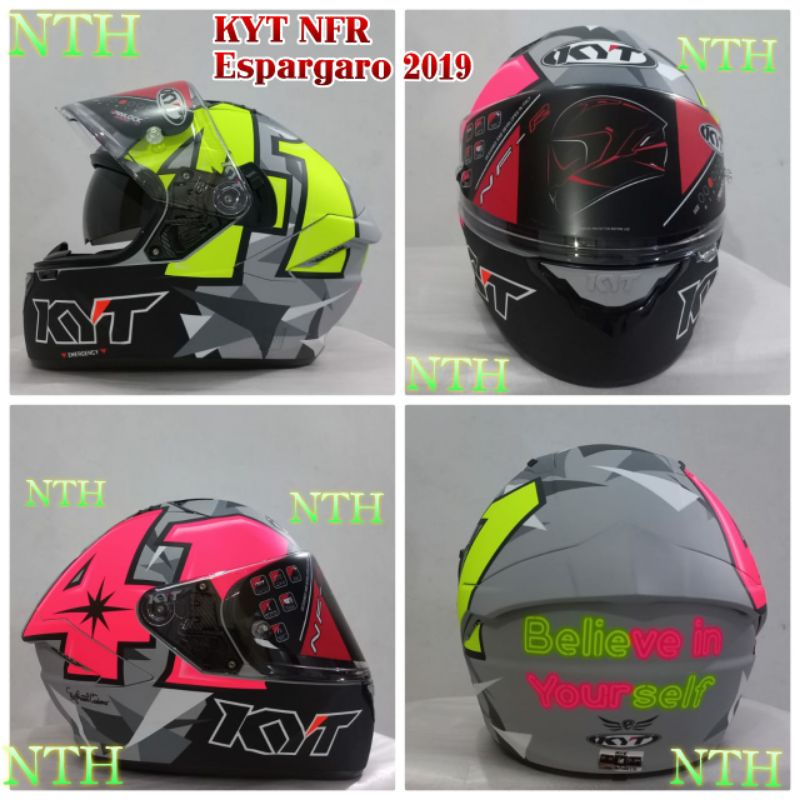 Helm KYT NFR Espargaro 2019 Grey Doff
