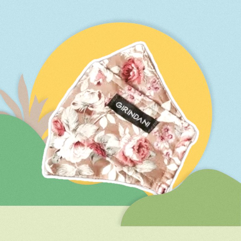 masker kain 3D 3lapis washable headloop