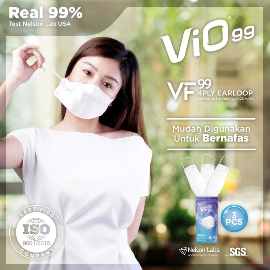 Vio VF Mask Vio99 Masker Medis Perpack Isi 3pcs