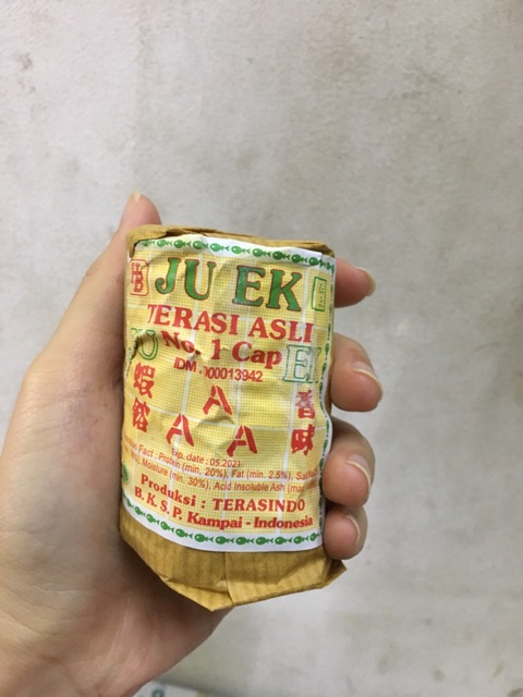 Satu (1) Terasi Juek Cap AAA ( Satu Buah ) 130g / Trasi Ju Ek / Terasi Ju Ek