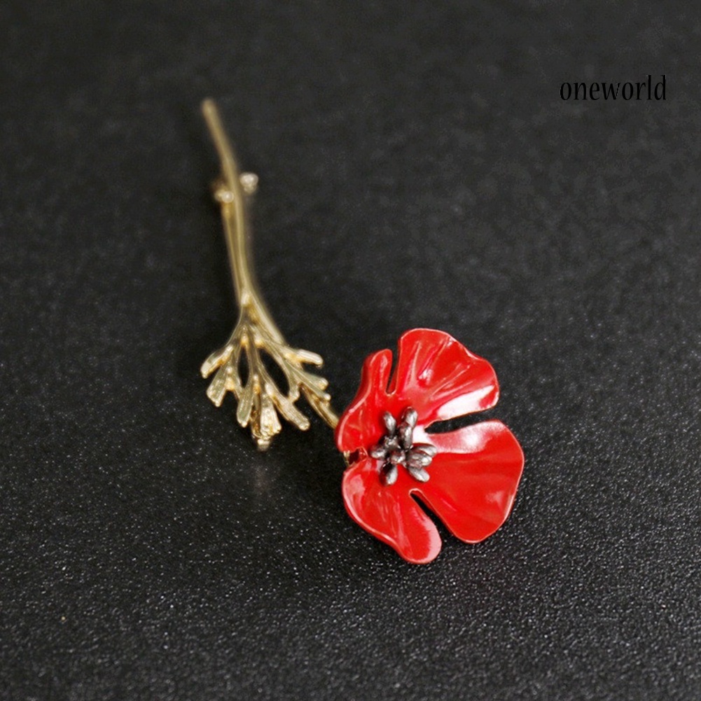 OW@ Flower Shaped Brooch Pin Vintage Women Men Collar Accessory Breastpin Jewelry