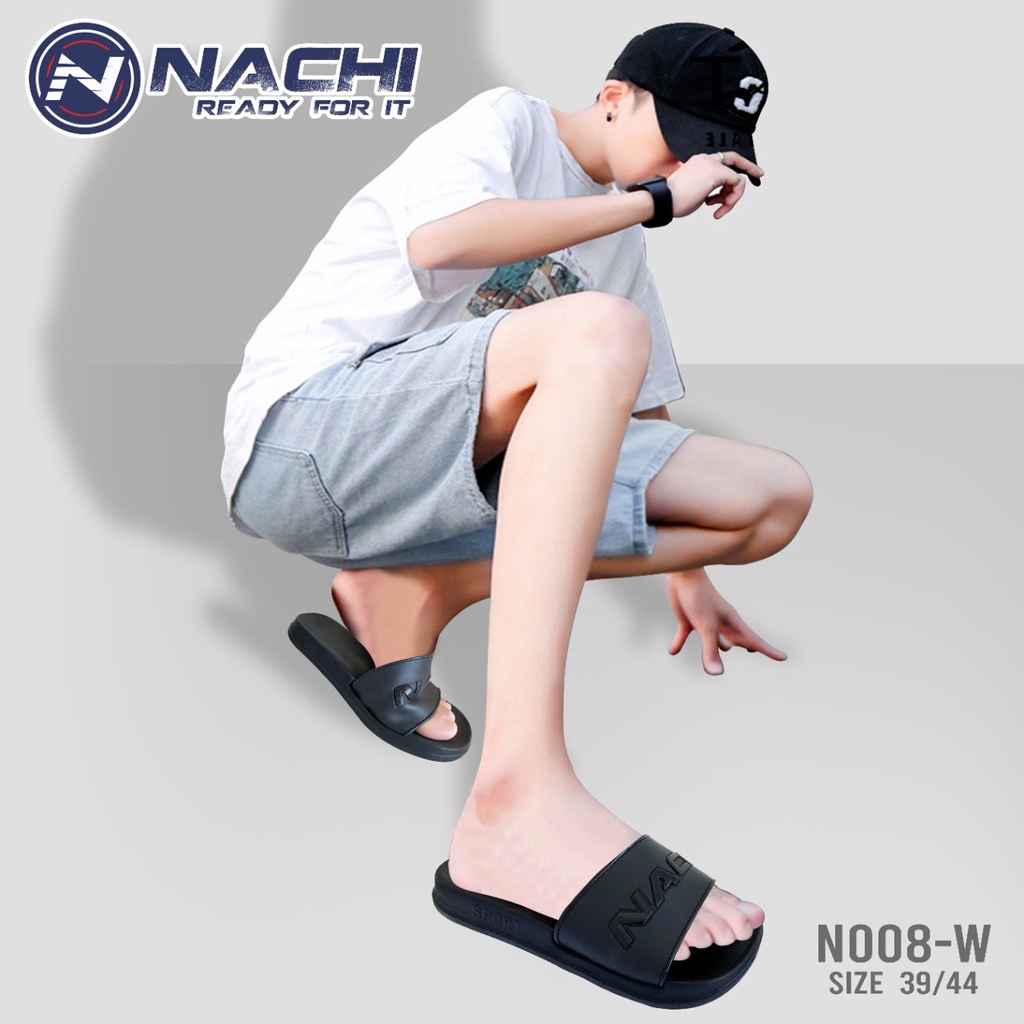 Sandal Slide Karet / Sendal Slop Pria Empuk Ringan &amp; Nyaman - N008 39/44