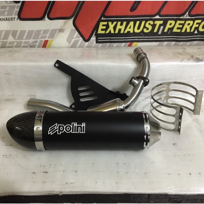 Knalpot Replika Polini Evo 4T Carbon Kevlar fullsystem Vespa 3v iget