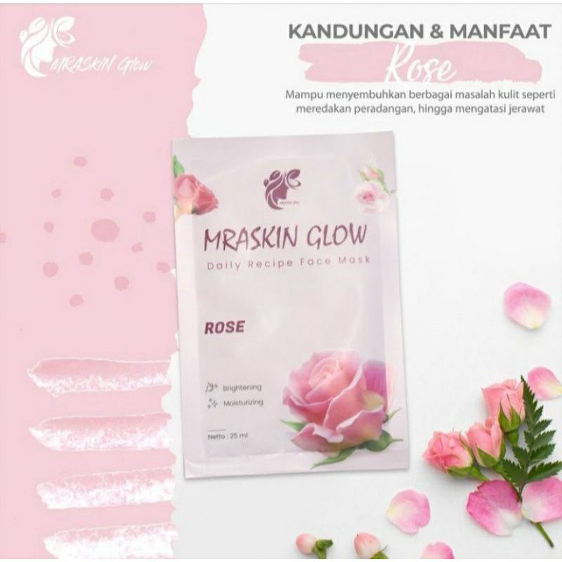 FF MASKER SHEET MRASKIN GLOW (BPOM) /SHEET MASK MRASKIN GLOW/MASKER DAILY RECIPE FACE MASK