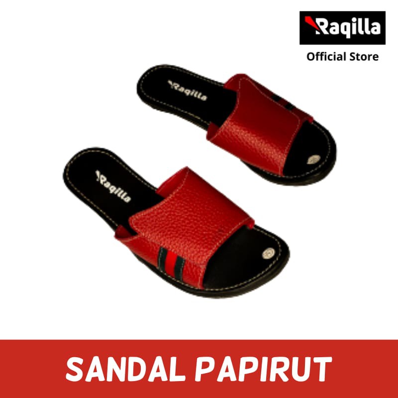 sandal wanita papirut asli garut bahan karet non slip sendal papirut wanita Kokop Kulit Jeruk