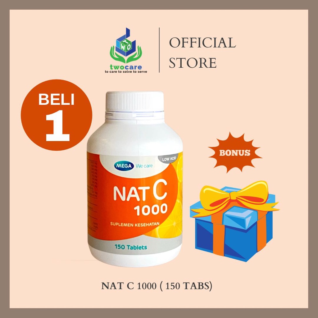 Mega We Care NAT C 1000 Mg 150 Tablet Vitamin C Daya Tahan Tubuh Immune Booster