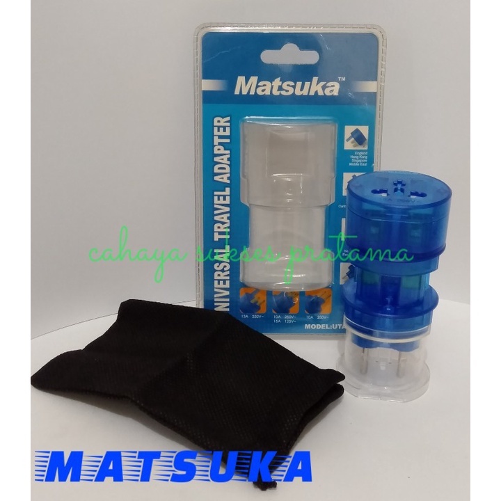 Universal Travel Adaptor /Over Steker Adaptor untuk semua Negara MT-301 Matsuka