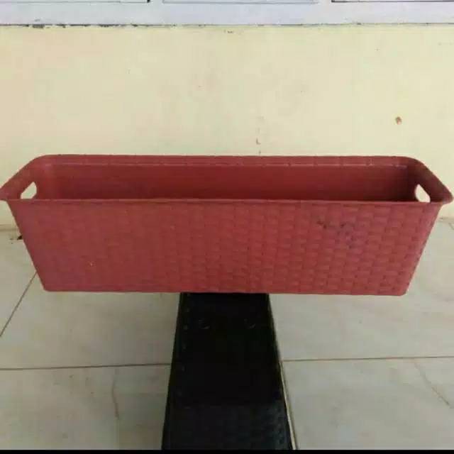 Pot panjang model rotan panjang 60 cm khusus gojek