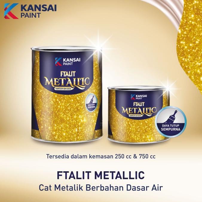 Cat Emas FTALIT Metallic Water Base 750cc Semua warna