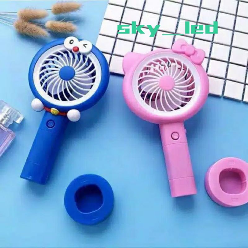 KIPAS HANDY / KIPAS LIPAT /  KIPAS MINI / kipas angin portable/Doraemon /HelloKitty/kipas angin usb/kipas mini doraemon/kipas karakter+lamou / MINI FAN