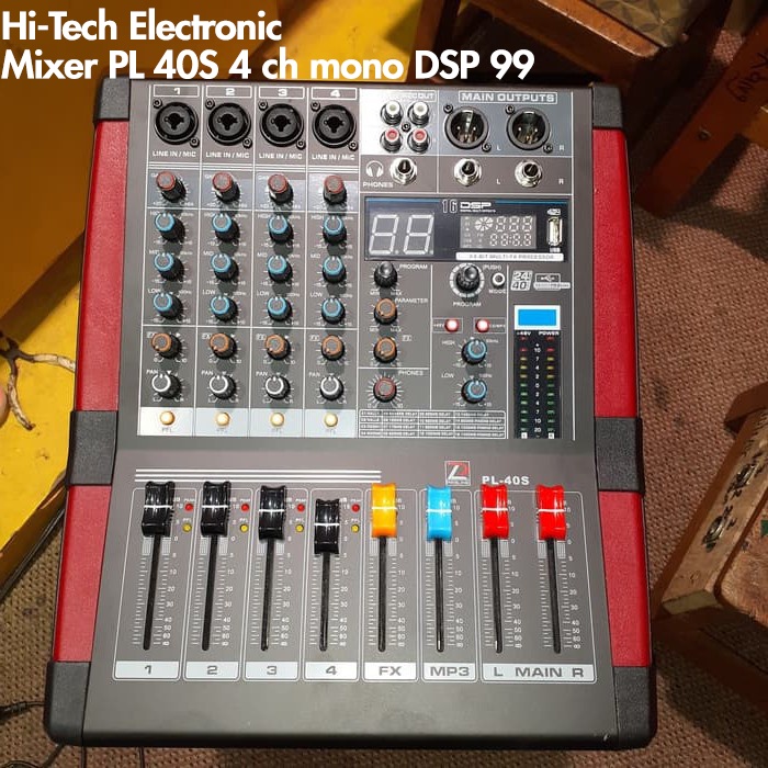 Power Amplifier Mixer Pasline Pl 40s -P 4 Channal 2x250 Watt Original