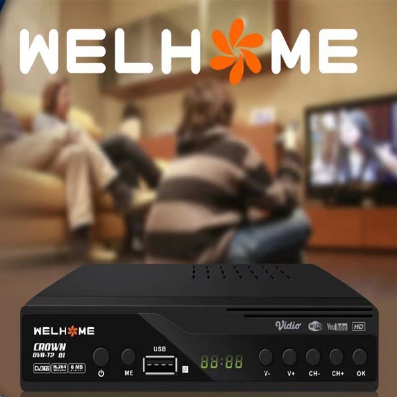 Set top box / STB WELHOME HD / MYVO DVB-T2 Tv Digital Receiver Bisa Youtube / Dongle Wifi