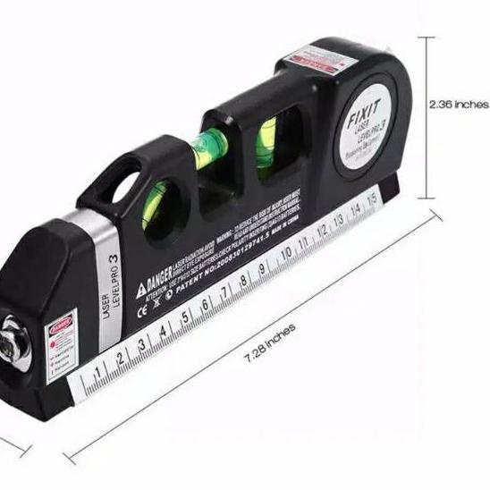 

『Laris』 4in1 Meteran Penggaris Laser Waterpass Measuring Tape Penggaris Laser Horizontal Vertical LE