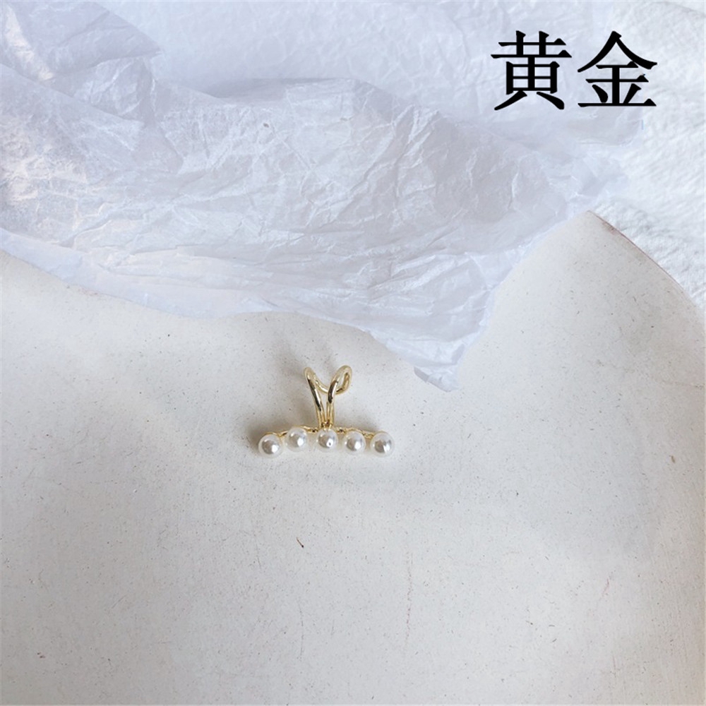 1pc Anting Klip Telinga Hias Mutiara Gaya Korea