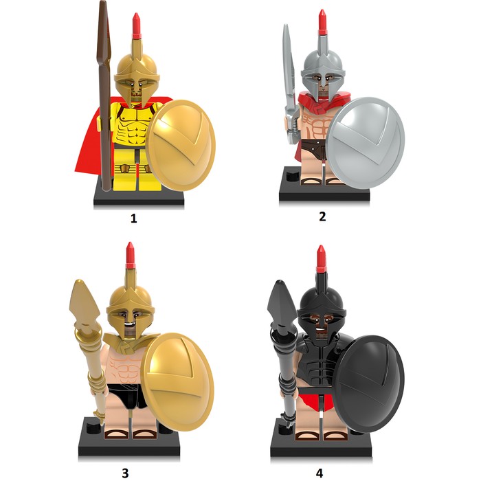 Murah 300 King Leonidas Spartan Warrior Minifigure Lego bootleg Unik