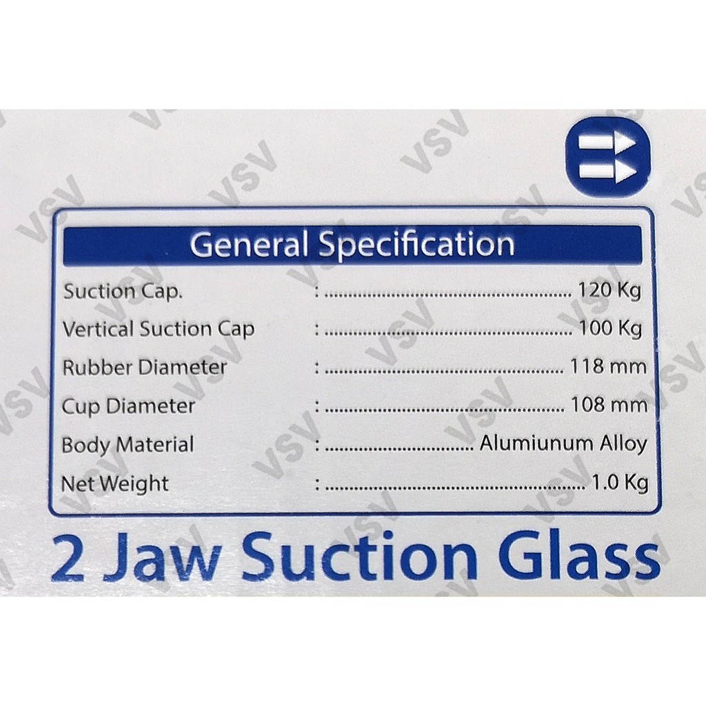 Benz Kop Kaca kaki 2 Glass suction plates Alumunium Body