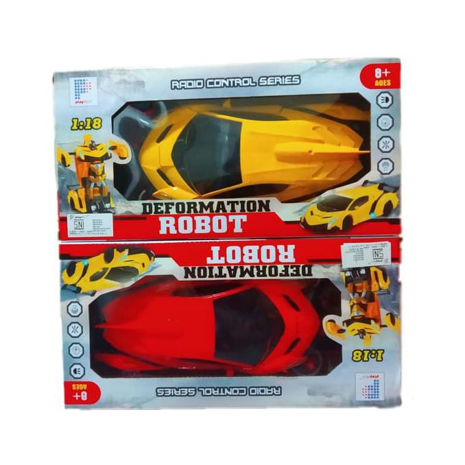 Barang Bagus Mainan Anak Mobil remot deformation robot - Kuning DISKON