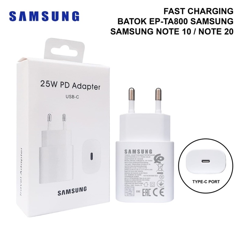 ADAPTER BATOK CHARGER SAMSUNG 25W USB C ORIGINAL FAST CHARGING PD ADAPTER 3.0