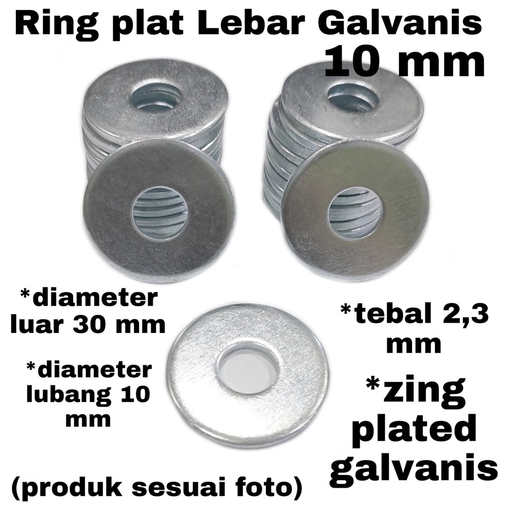 Ring plat 10 mm lebar &amp; tebal galvanish