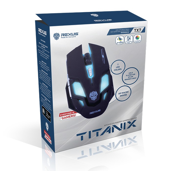 Terlaris Mouse Gaming Rexus X7 Macro