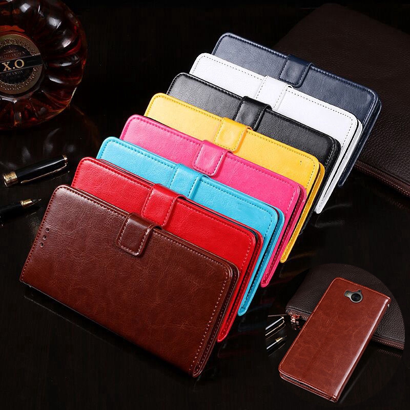 Flip Case Cover Dompet Kulit Dengan Kait Magnetik Untuk Huawei Y5 2018 Y5 Y6 2017