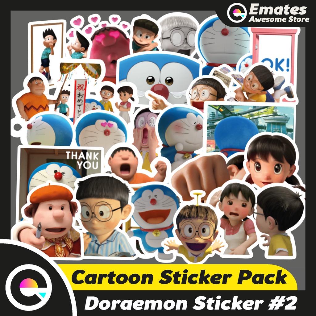 

[50pcs] Stiker Sticker Doraemon #2 Stiker Pack Aesthetic Laptop Waterproof