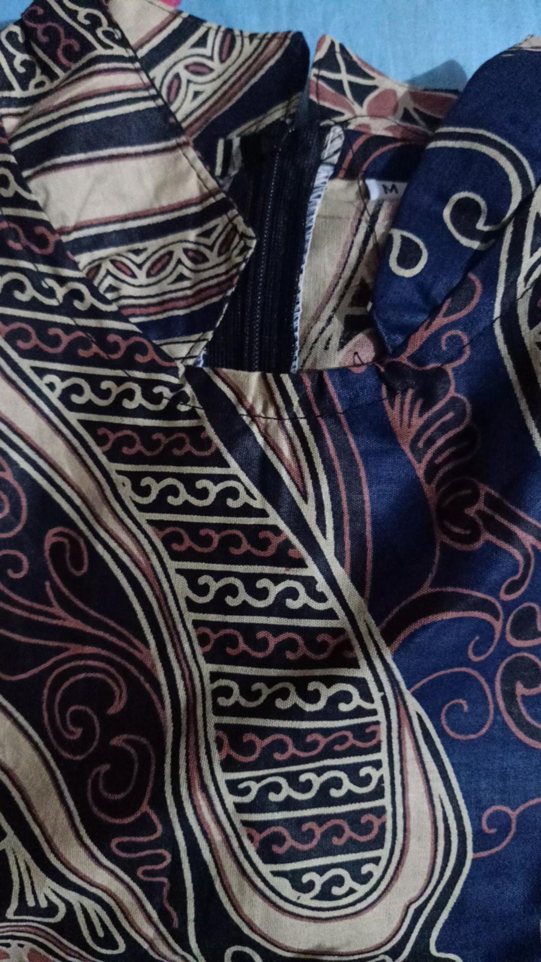 M-l-xl-xxl Batik Tunik Wanita Asj Sa Hrb026 Kenongo Pekalongan Sogan Tulis
