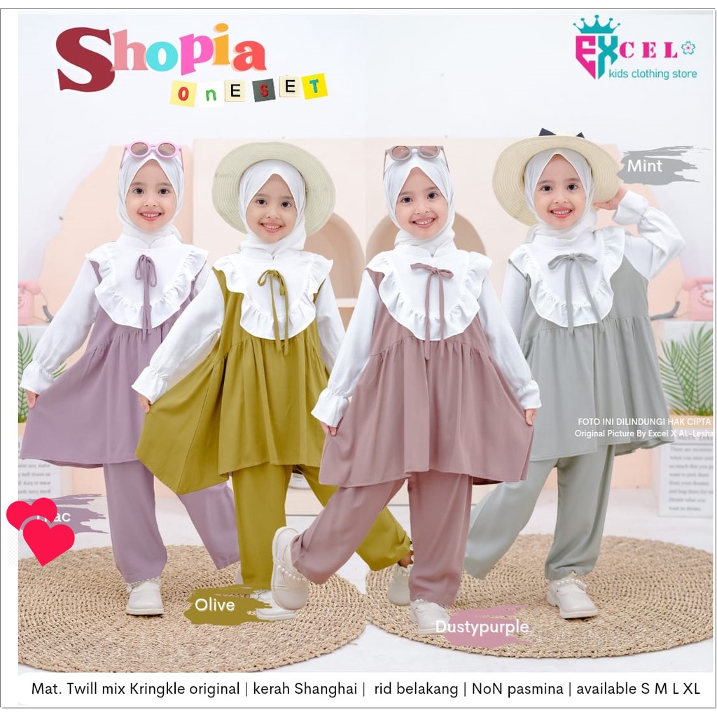 Baju Setelan Anak Baju Anak Remaja Tanggung Perempuan Set Tunik Muslim Kekinian OOTD Terbaru