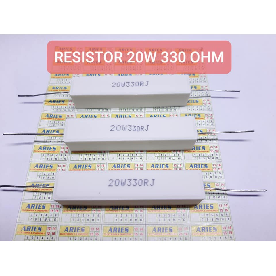 RESISTOR 20W 330 OHM PUTIH BAGUS