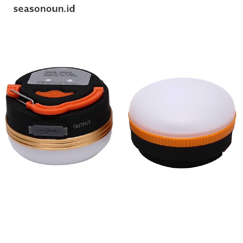 (seasonoun) Lampu Lentera LED Portable Dengan Port Charger USB Untuk Tenda Camping Hiking Memancing