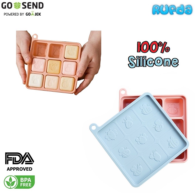 Bee Silicone Food Container Tray Menyimpan MPASI ASI dan lain-lain