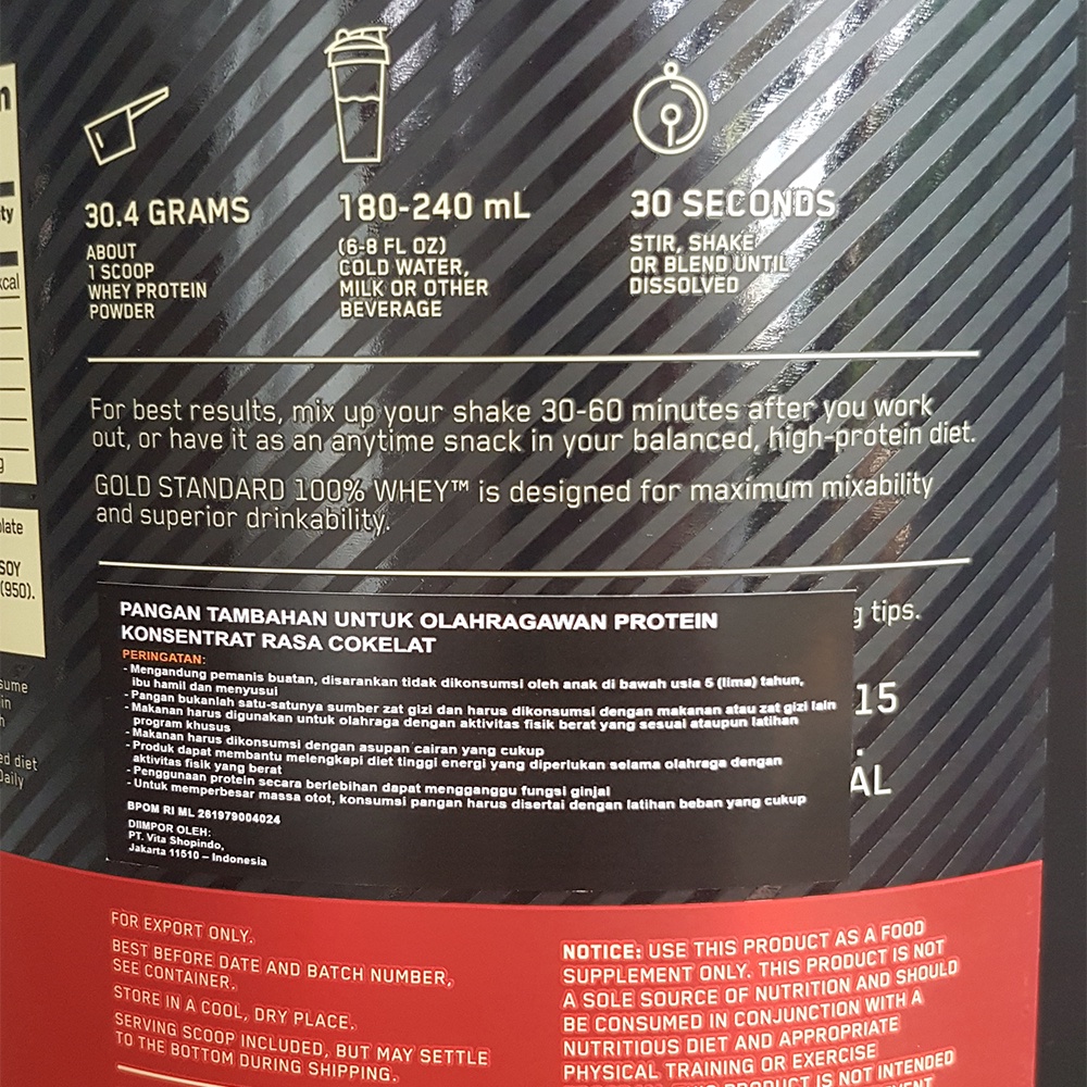 ON Optimum Nutrition Whey Gold Standard 5 lbs WGS 5LBS - With Whey Protein Isolate