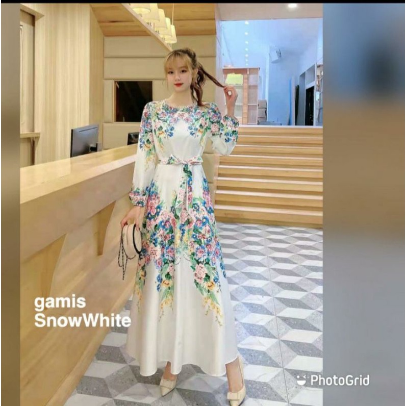 dress bangkok premium/gamis bangkok/gamis snowwhite