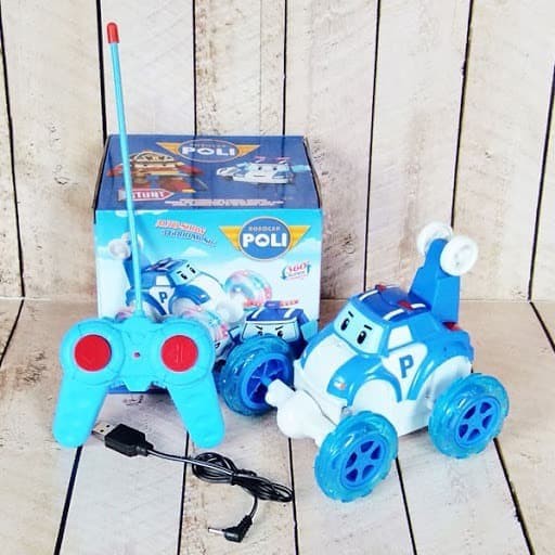 MOBIL REMOTE ROBOCAR POLI 989-1010 MOBIL STUNT BY CILUKBA TOYS - CB 0641