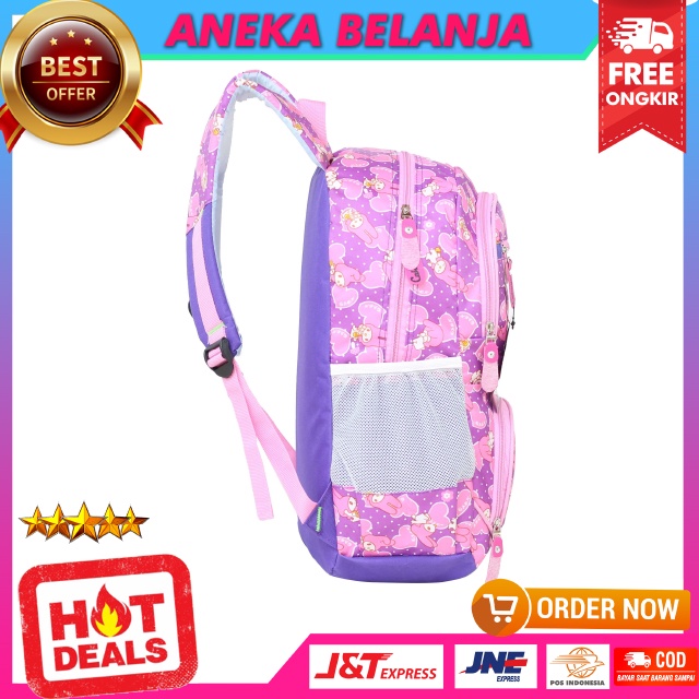 Ready Tas Ransel Anak Cewek Cahaya Boneka Warna Pink Lucu Imut Tas Ransel Anak Perempuan TK SD SMP Bagus Keren Free Raincover Multifungsi Backpack Anak Cewe Hangout TPQ TPA Free Tempat Pensil Temurah Terlaris Berkualitas