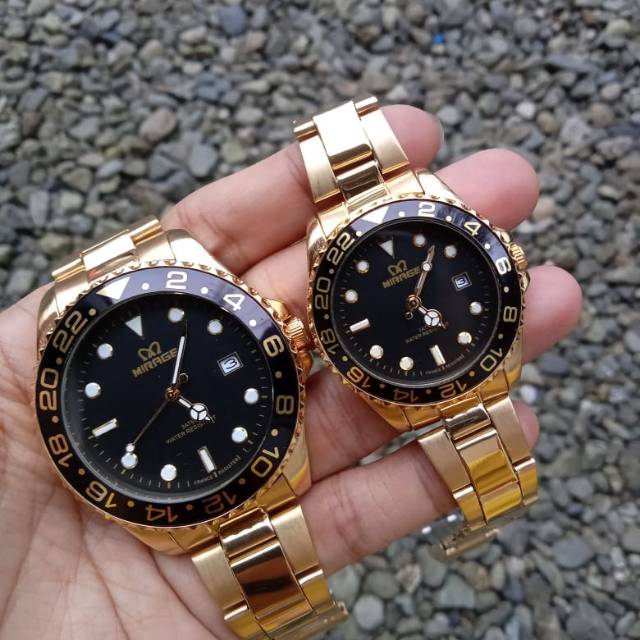 Jam tangan mirage original gold black