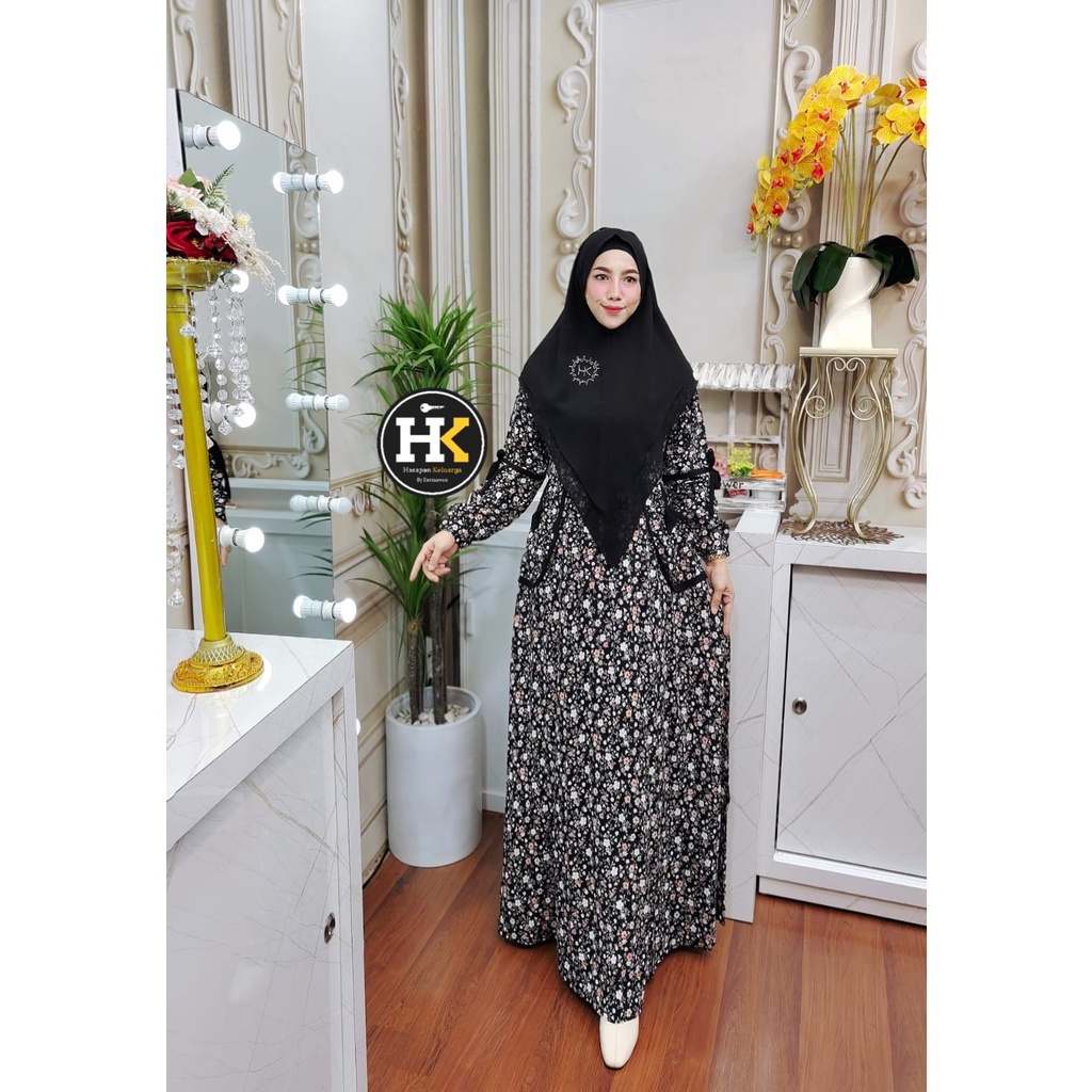 Homey Dress Cindy By HK Dermawan ORI Hijab Gamis Syari Kekinian BestSeller Terlaris Termurah Original Syari
