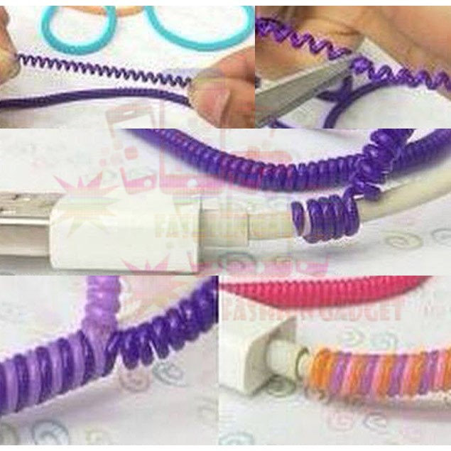 Tali Spiral Untuk Pelindung Kabel 1PCS - Random Color - Cable Cover Anti Kotor Berkualitas