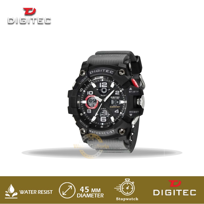 Jam Tangan Digitec Pria Rubber DA2125T DA-2125T BGY-4W
