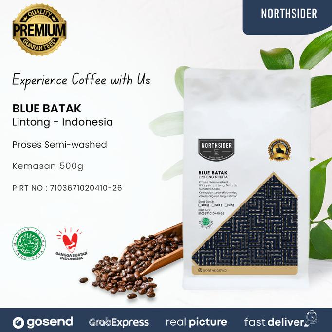 

BIJI KOPI ARABIKA BLUE BATAK SEMIWASHED - 500GR NORTHSIDER COFFEE