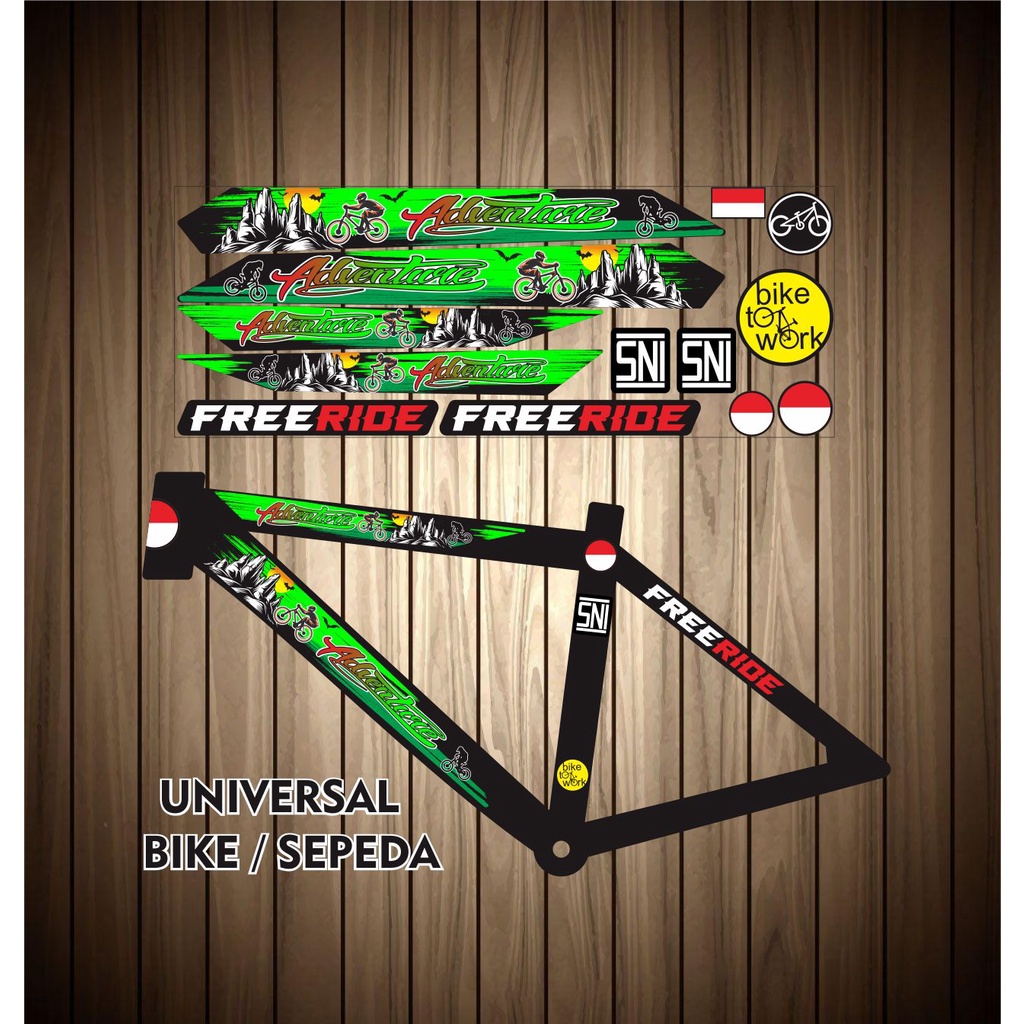 COD STRIPING STICKER BUAT SEPEDAH VARIASI MOTIF SEPEDA UNIVERSAL / STICKER SEPEDA BIKE ADVENTURE / M