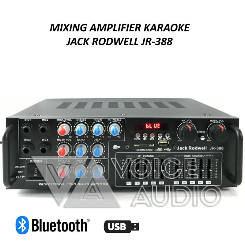 AMPLIFIER JACK RODWELL JR 388 - AMPLI KARAOKE JR388 USB SD CARD BLUETOOTH