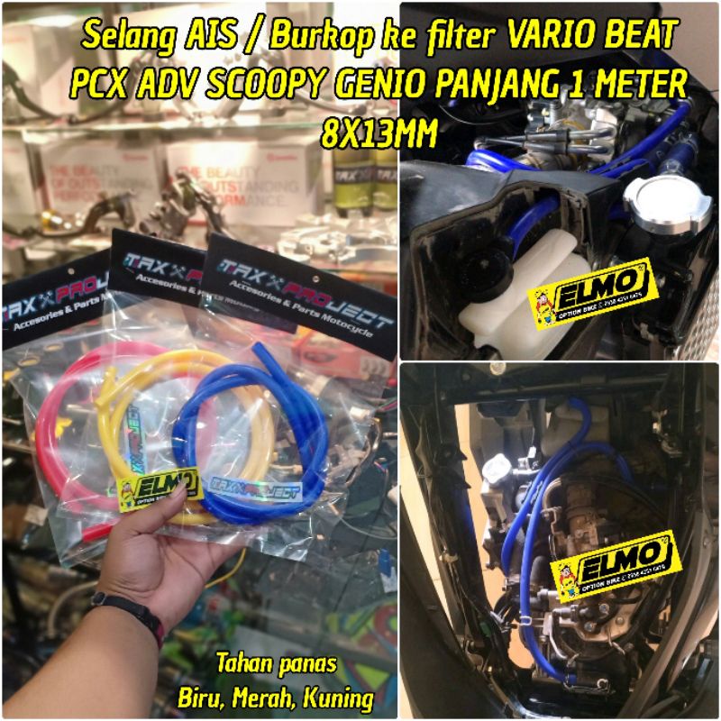 Selang ais hawa tahan panas bahan silikon silicon vario 125/150 pcx adv beat scoopy genio max projec