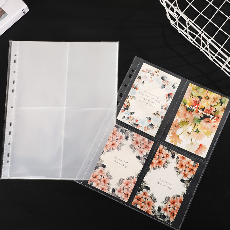 10Pcs A4 Sleeves 1 Pocket 2 Pockets 4 Pockets 9 Pockets Gaming Trading Card Album Binder Inners Pages No PVC Acid-free Sleeves