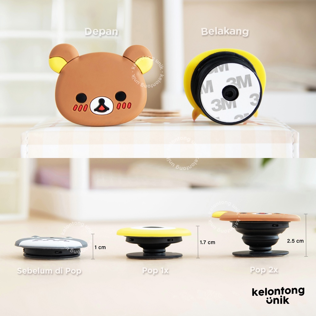 (MURAH) CARTOON - Griptok 3D/ Phone Holder PVC/ Stand HP/ Phone Stand/ Phone Grip