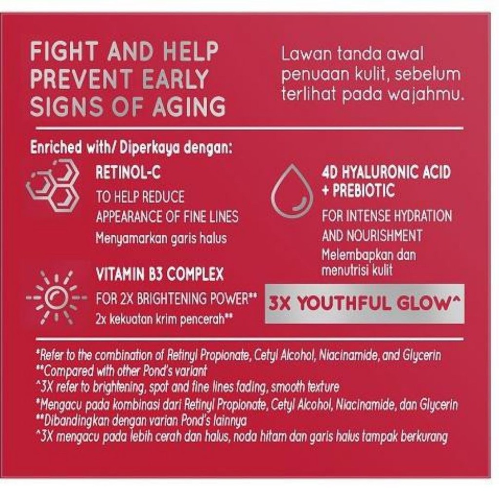 POND’S AGE MIRACLE ULTIMATE YOUTHFUL GLOW CREAM 10GR