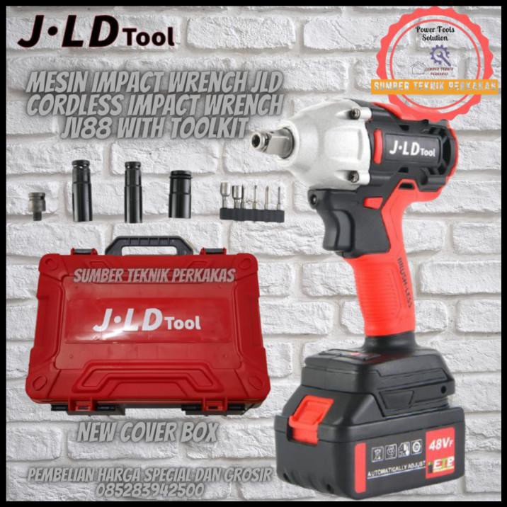 Cordless Impact Wrench J88 Brushless Jld Tool//Impact Wrench 2 Batrai