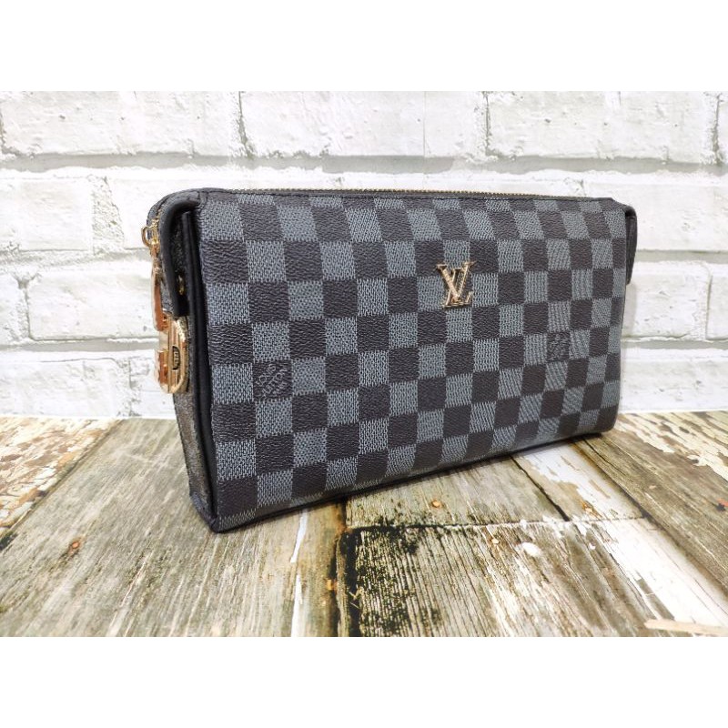 Clutch tas tangan pria dan wanita handbag damier black premium