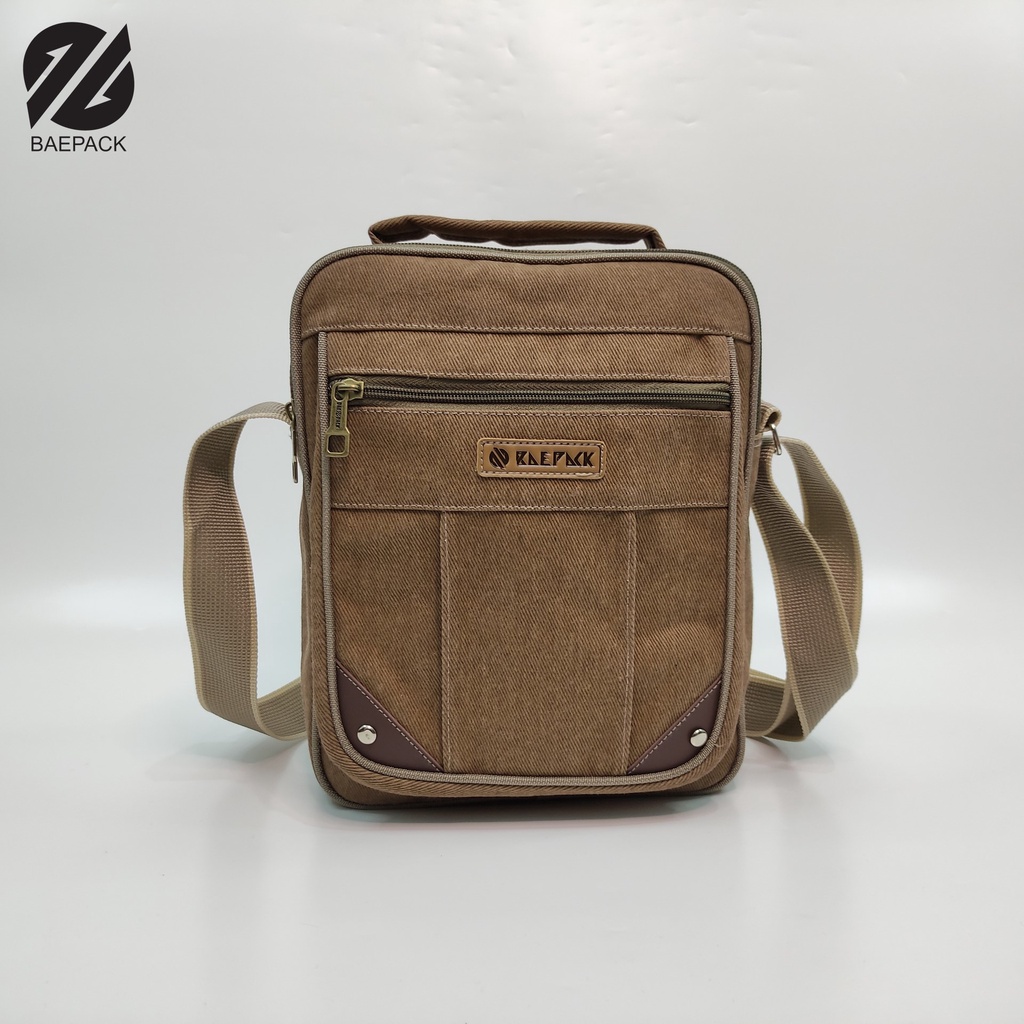 Tas Selempang Premium Evans Baepack Brown / Tas Selempang Cowok / Tas Bahu Pria / Brown