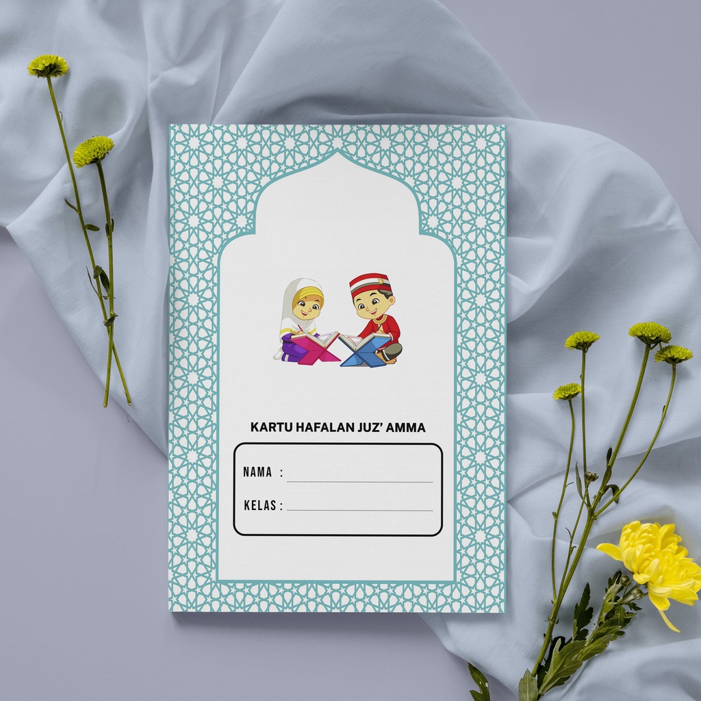 KARTU PRESTASI HAFALAN JUZ AMMA TPQ DINIYAH CUSTOM NAMA LEMBAGA